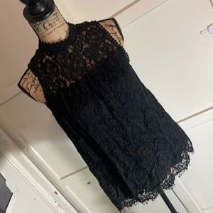 Black lace tank top XS